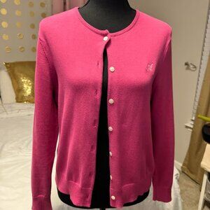 Lands’ End Pink Button Front Cardigan – S/P 6-8